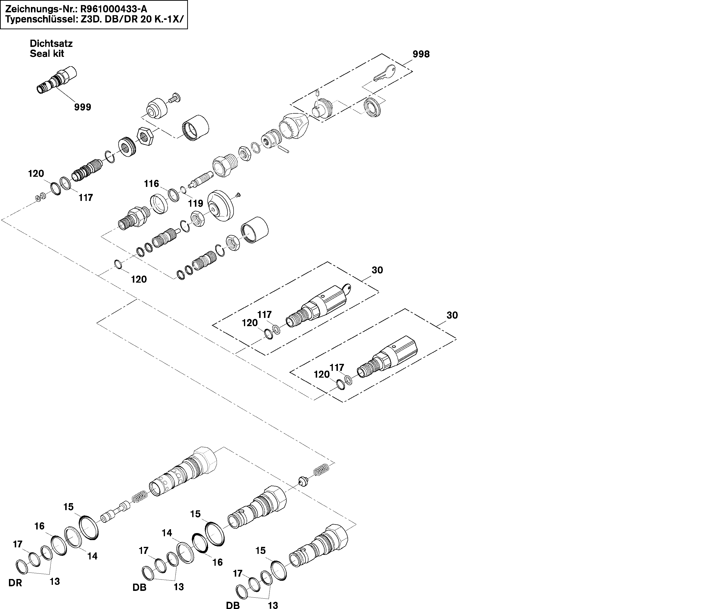 Spare parts exploded drawing