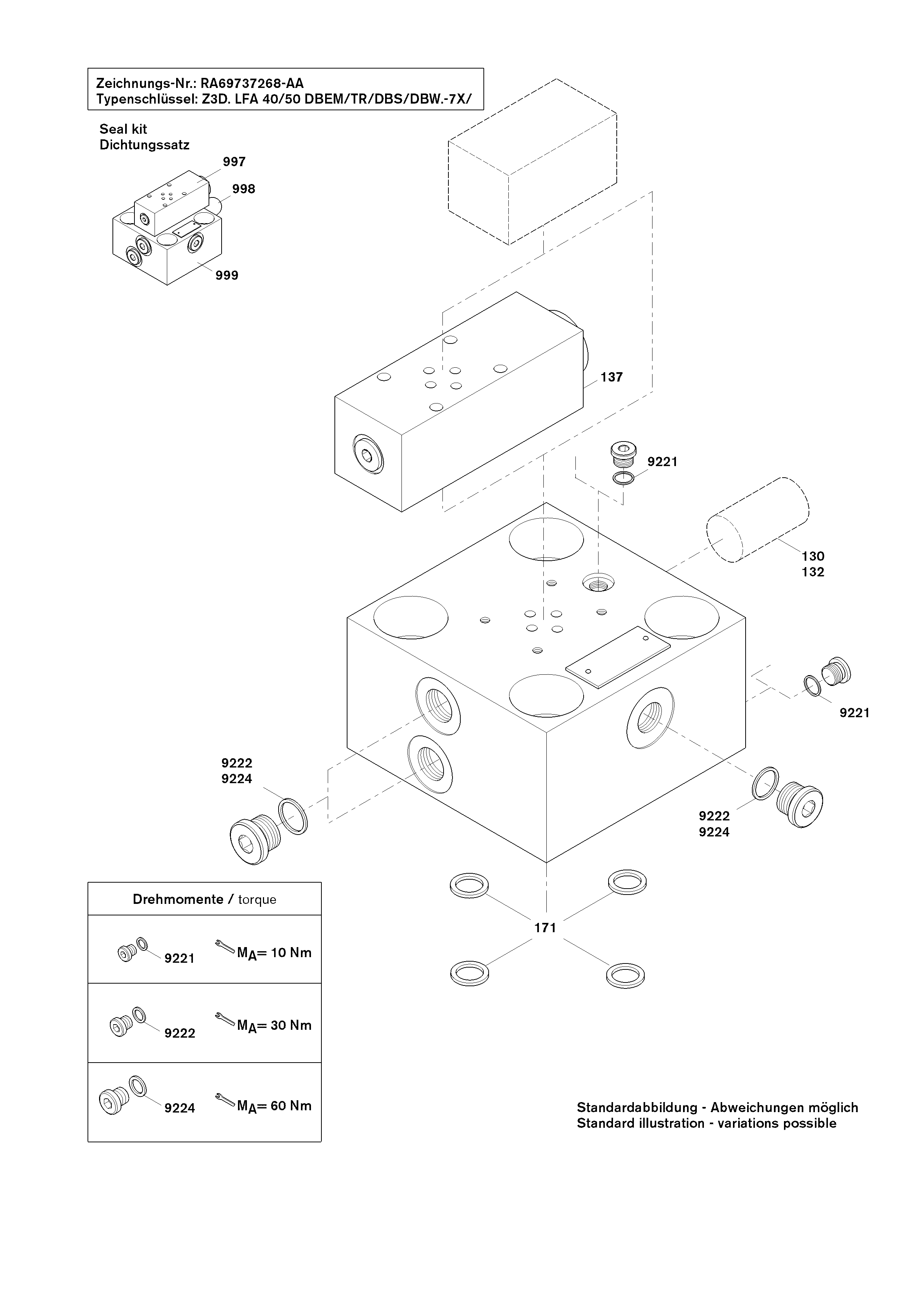 Spare parts exploded drawing