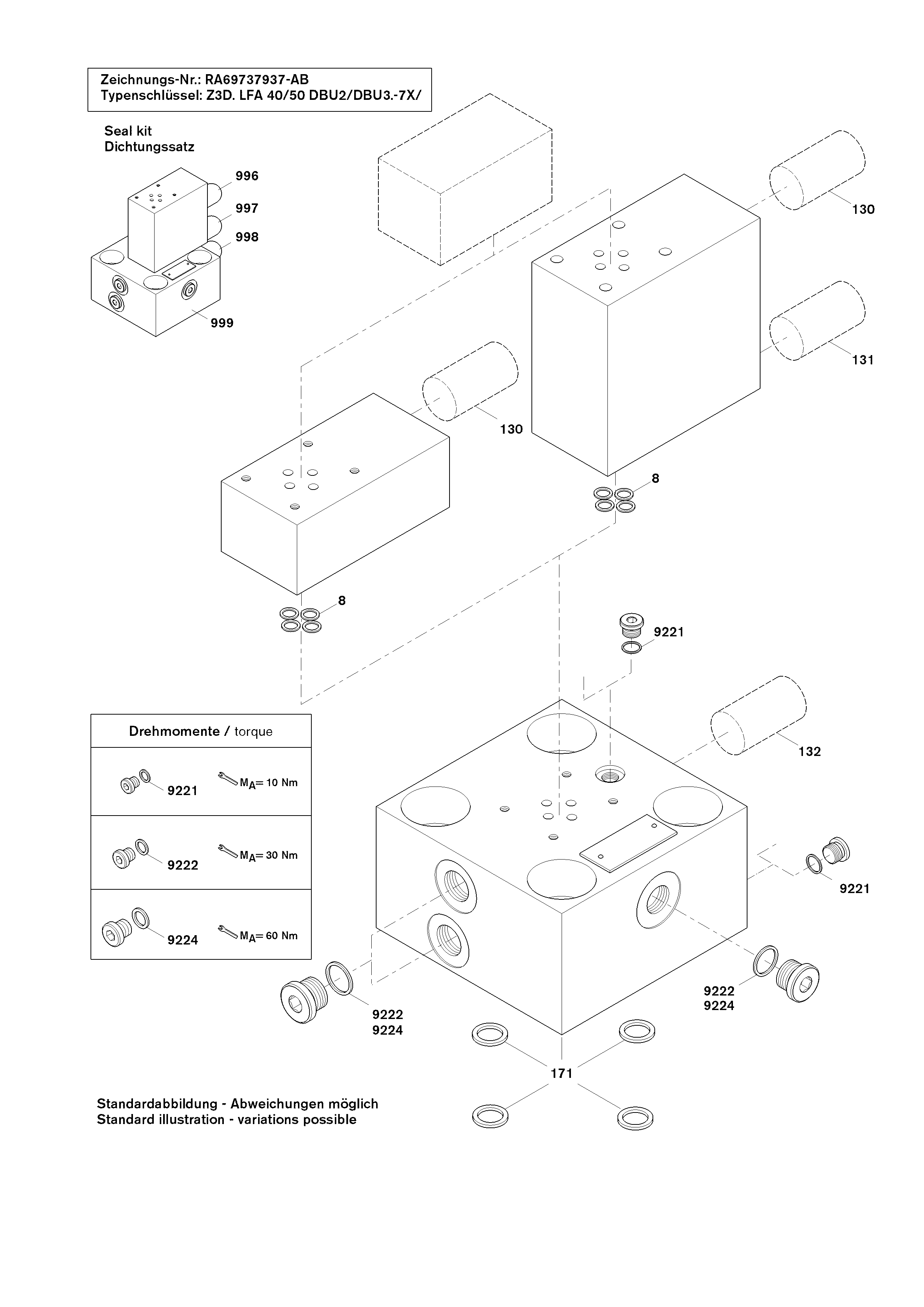 Spare parts exploded drawing
