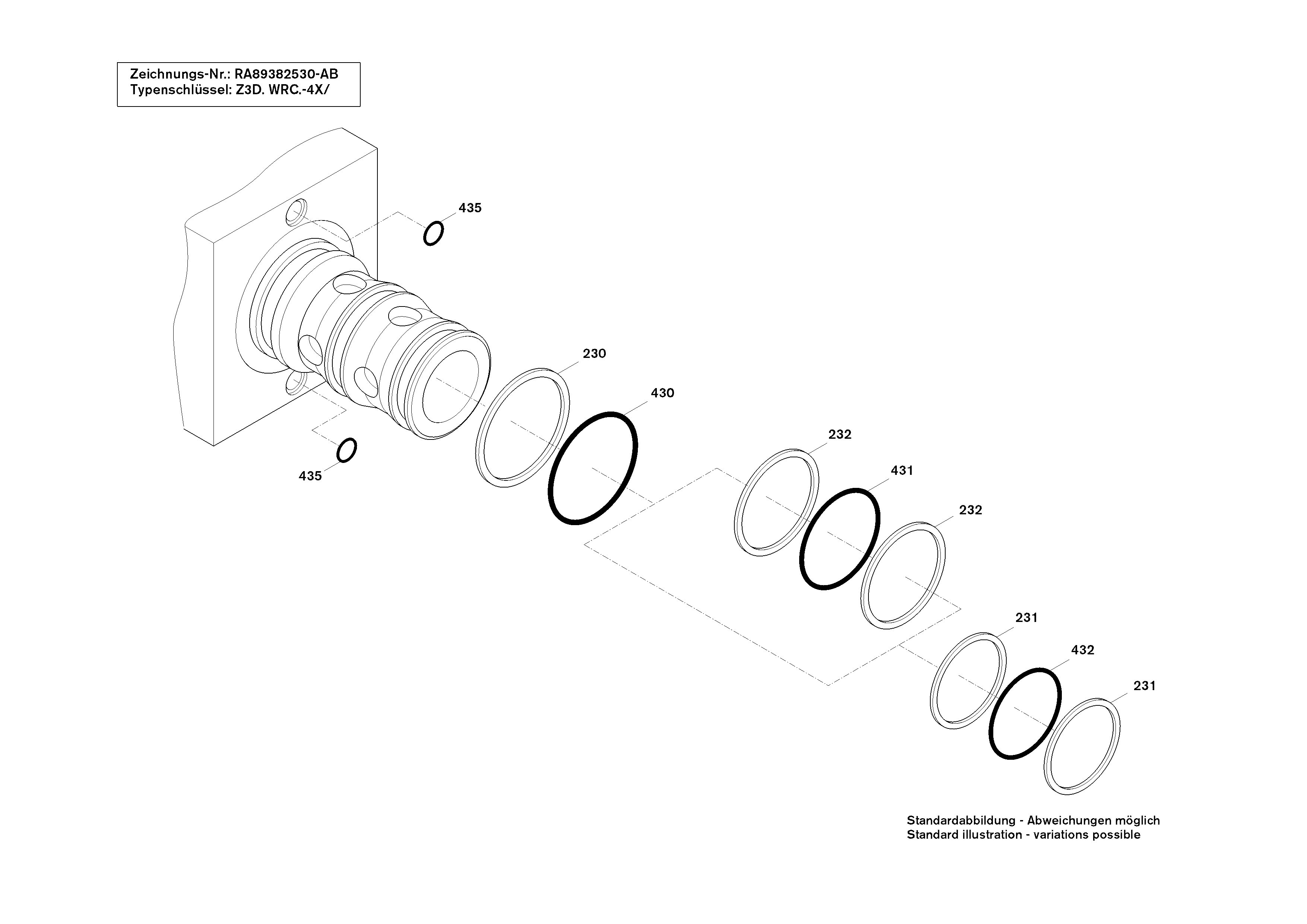 Spare parts exploded drawing