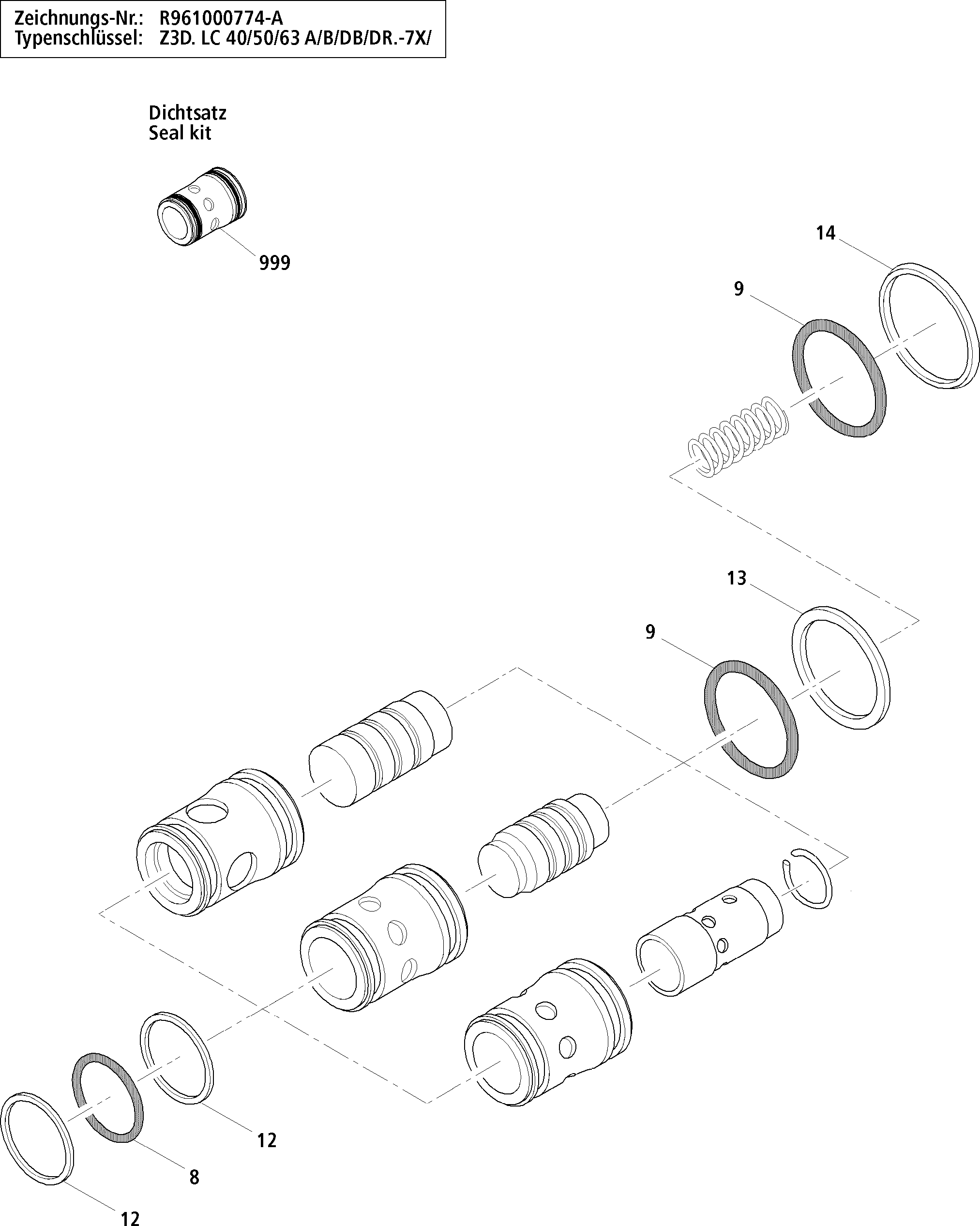 Spare parts exploded drawing