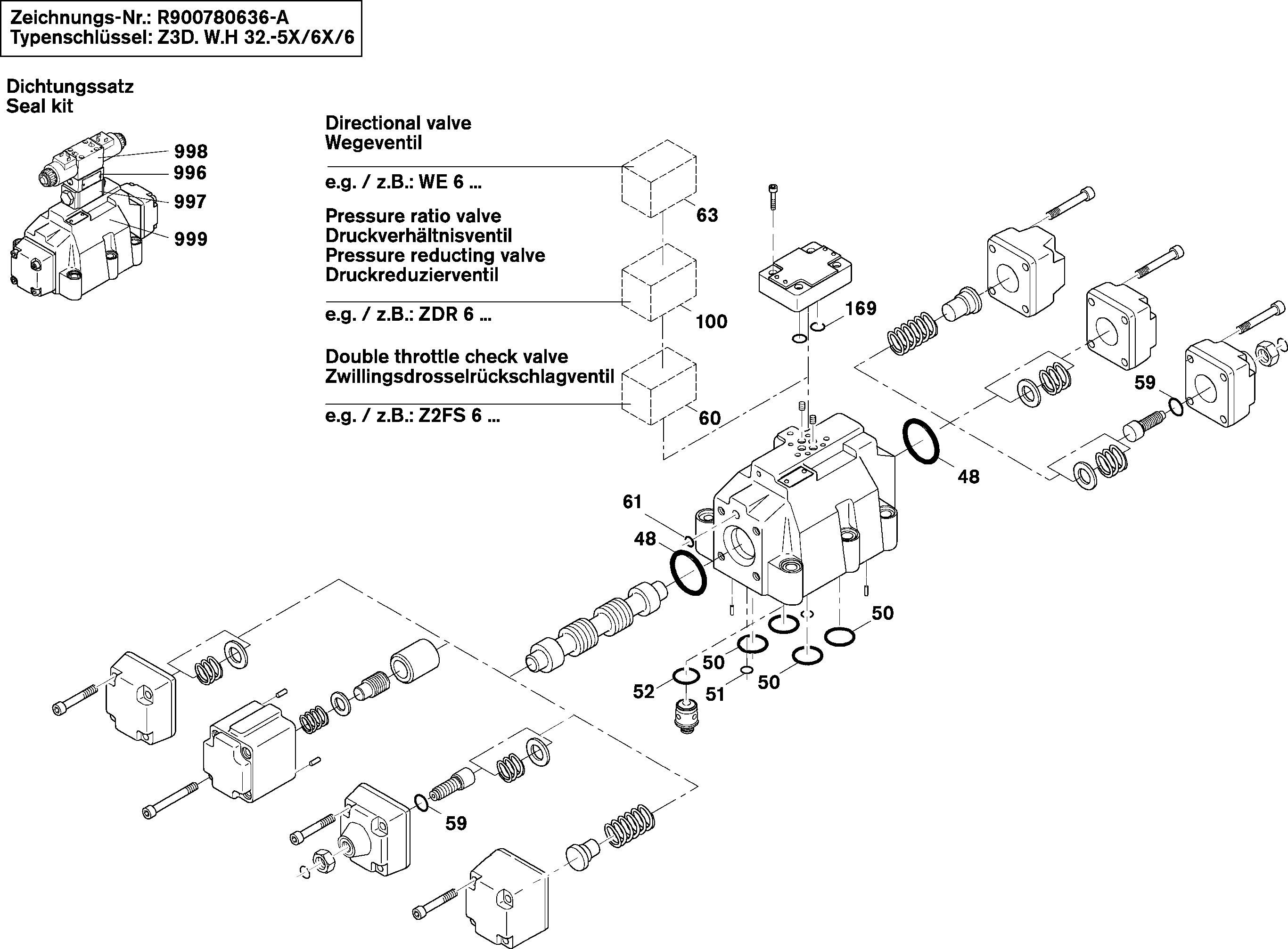 Spare parts exploded drawing