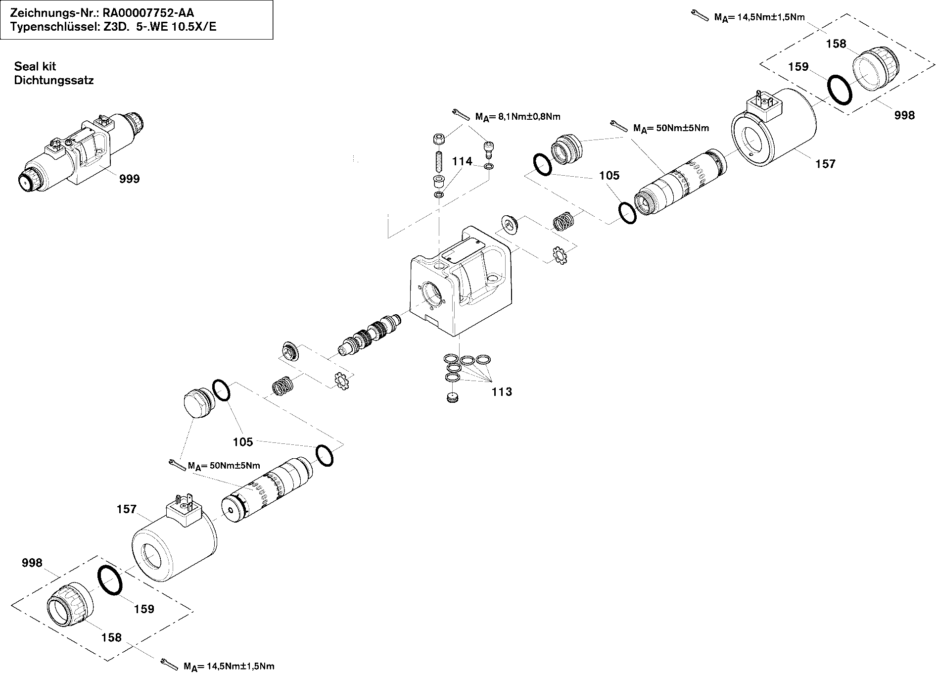 Spare parts exploded drawing