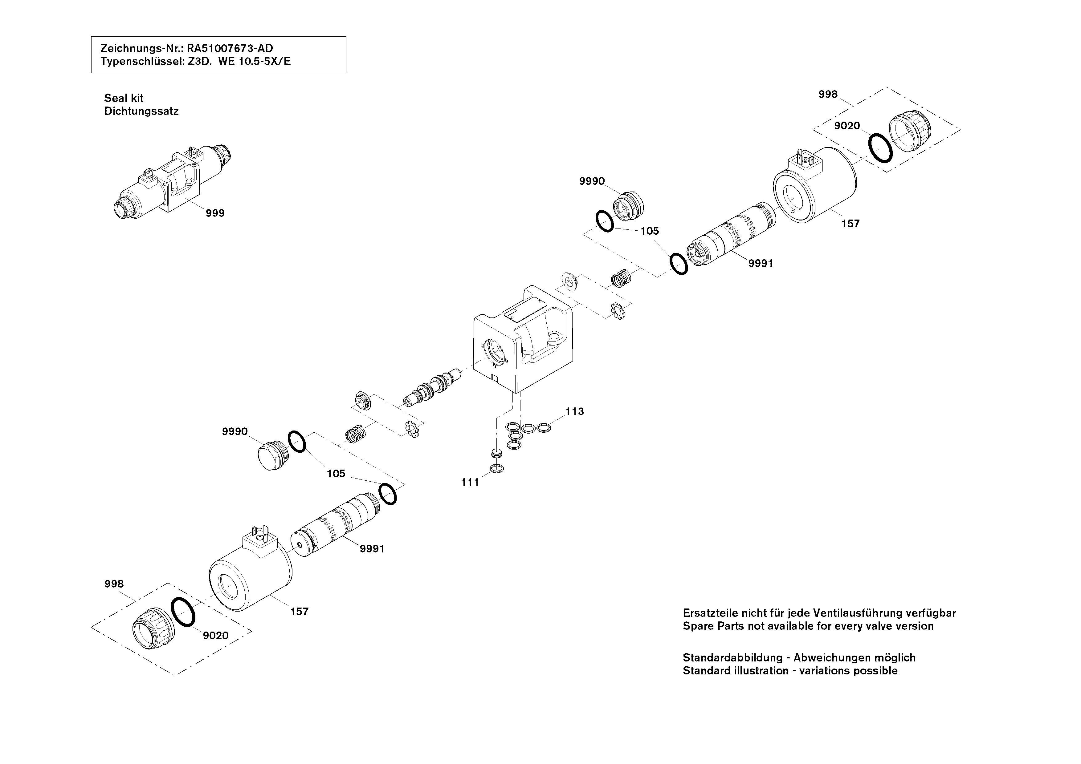 Spare parts exploded drawing