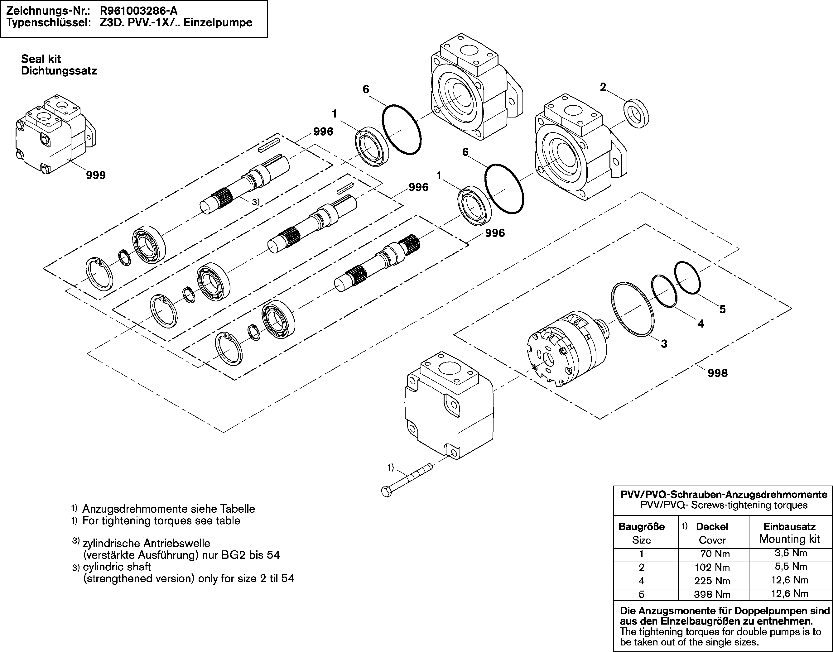 Spare parts exploded drawing