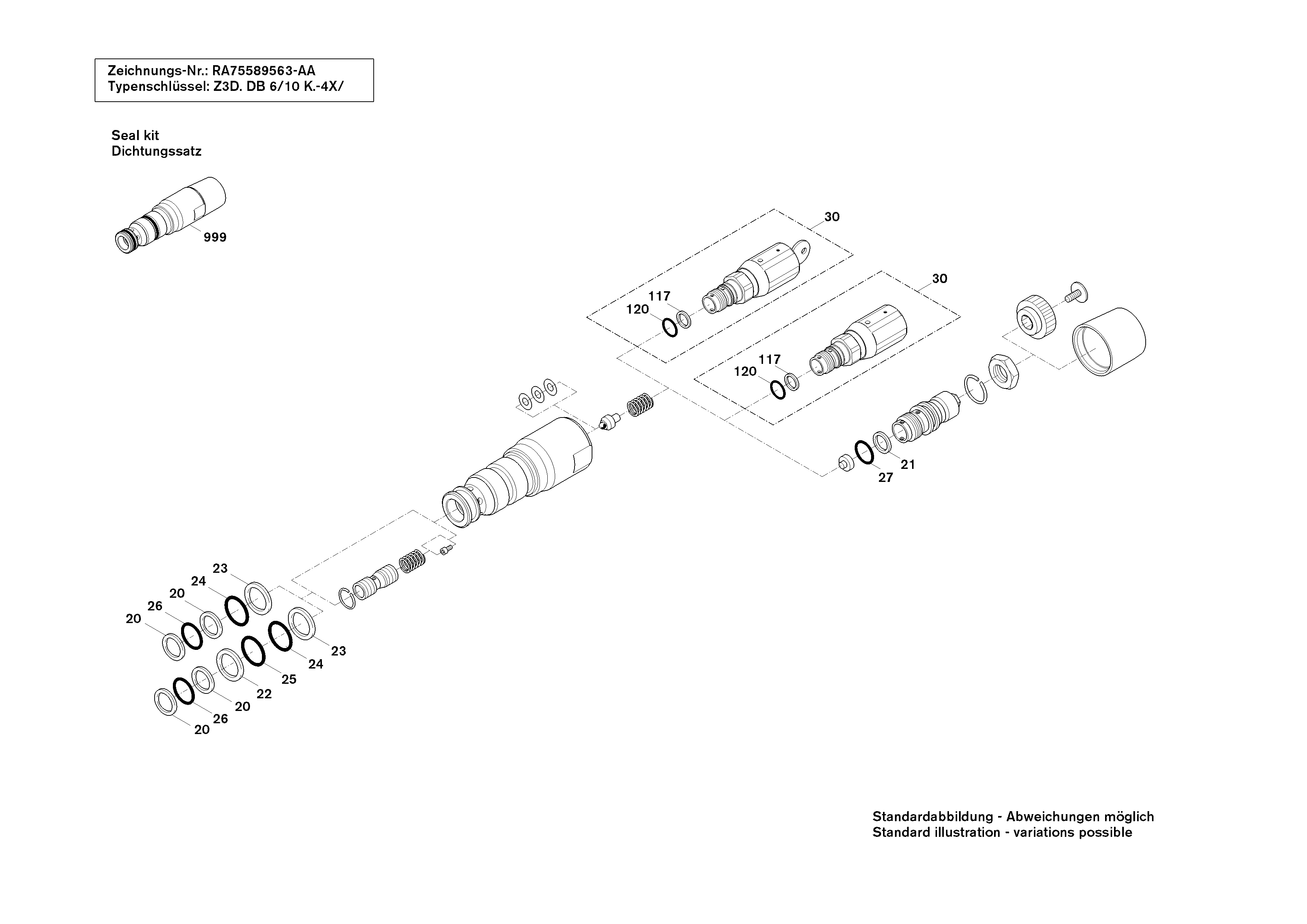 Spare parts exploded drawing